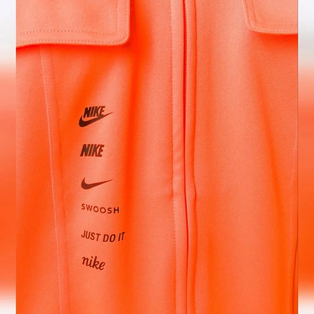 Nike Neon Orange Polyknit Swoosh Jacket Size Large - Picture 11 of 11